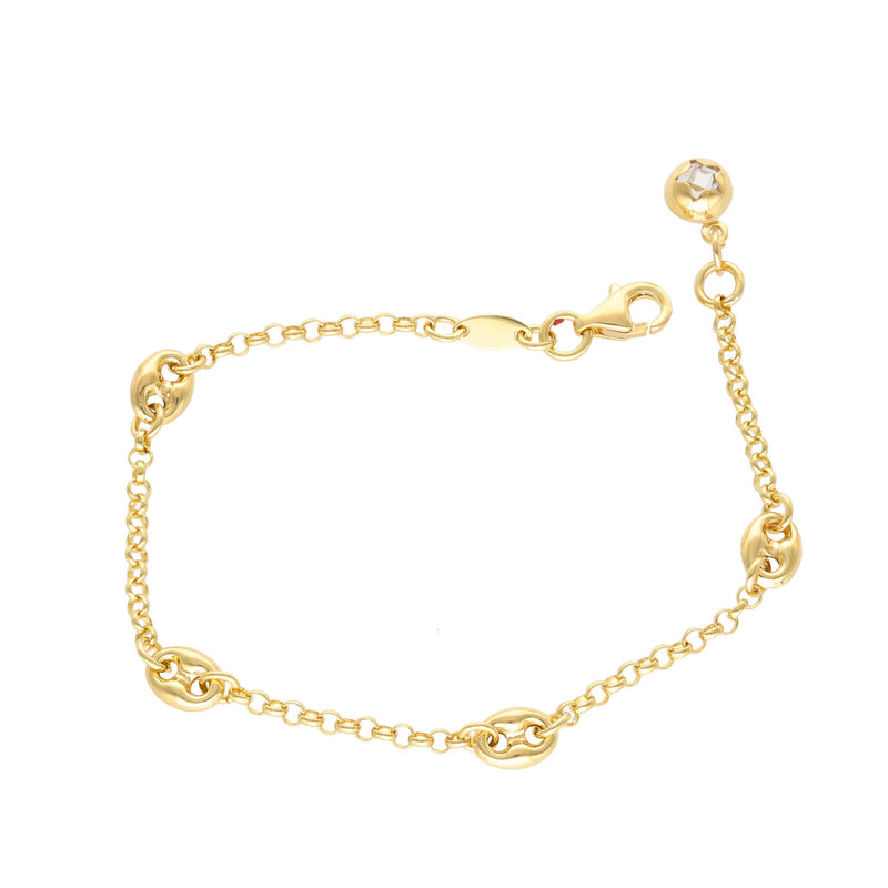 14K Gold Rolo Puff Children Bra 5x6