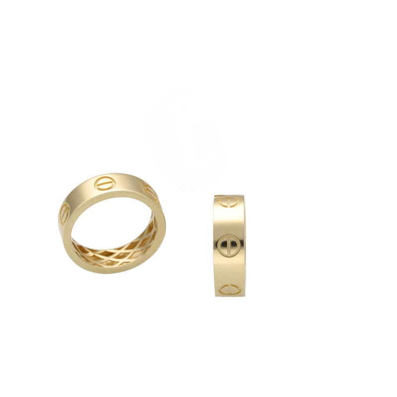 14 Karat Gold Screw Head Fancy Band Ring 6mm - 2025 Jewelry
