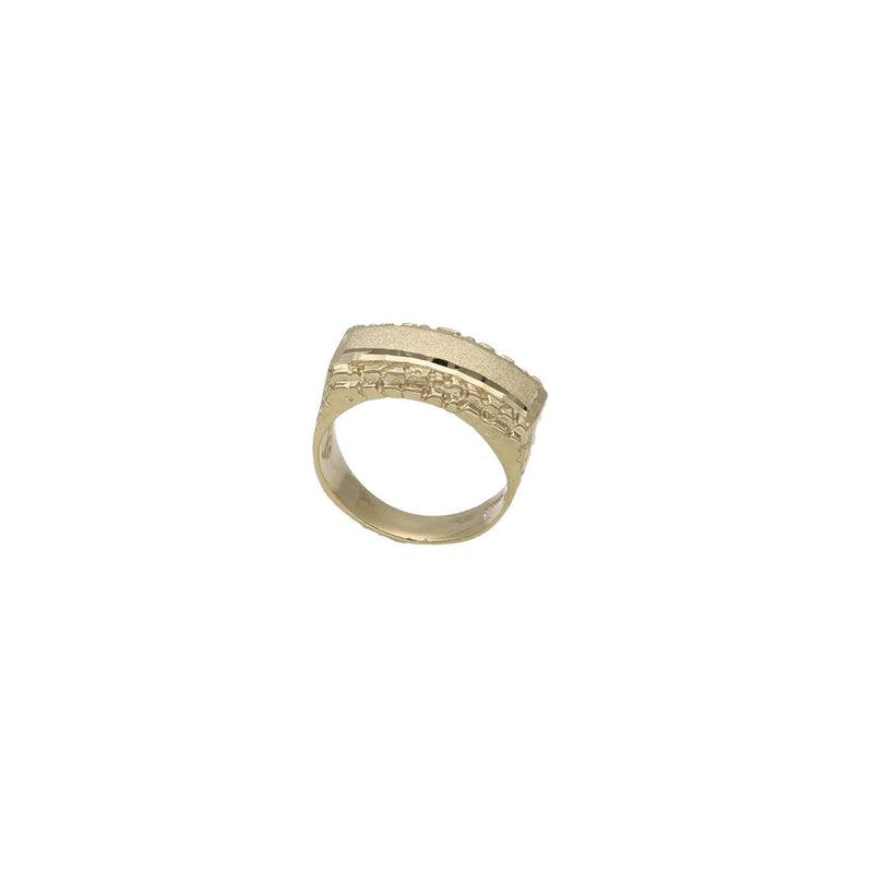 14 Karat Gold ID Nugget Ring
