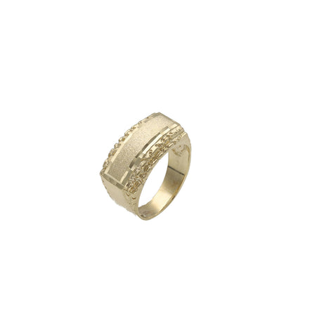 14 Karat Gold ID Nugget Ring