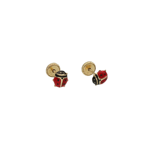 14 Karat Gold Small Ladybug Stud Earring