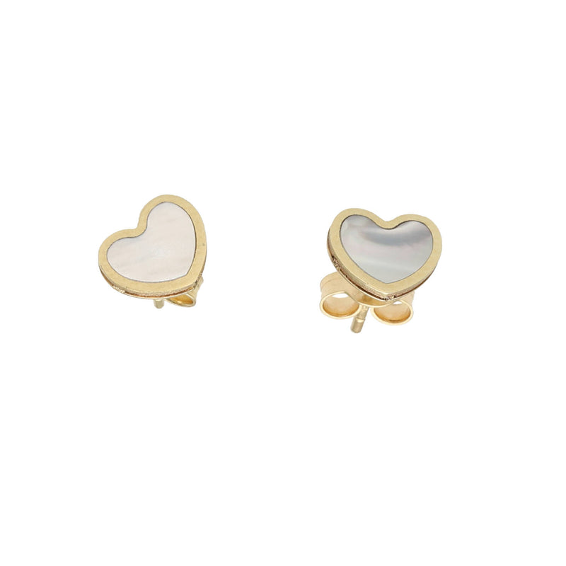 14 Karat Gold Mother of Pearl Stud Earrings