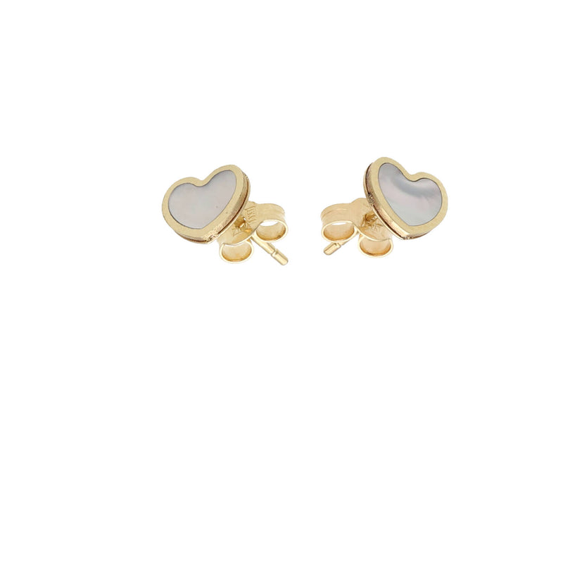 14 Karat Gold Mother of Pearl Stud Earrings