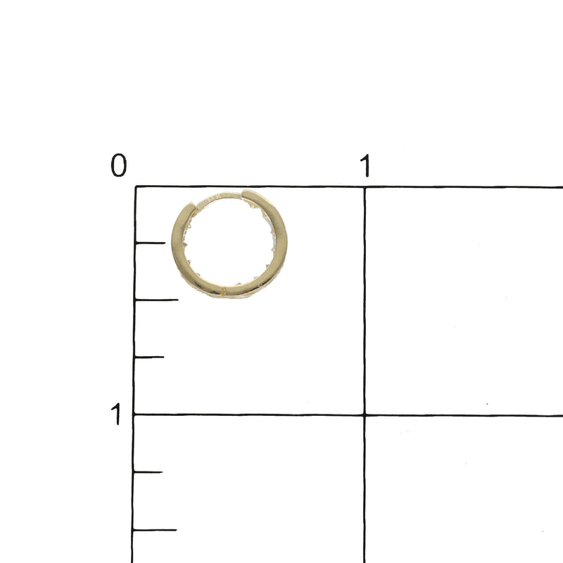 14 Karat Gold & Cz hoops Earrings