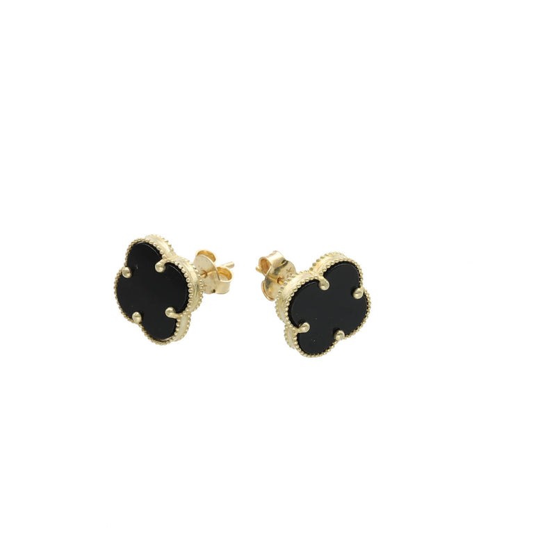 10 Karat Gold & Onyx Stud Earrings
