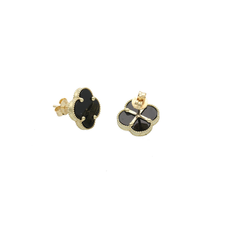 10 Karat Gold & Onyx Stud Earrings
