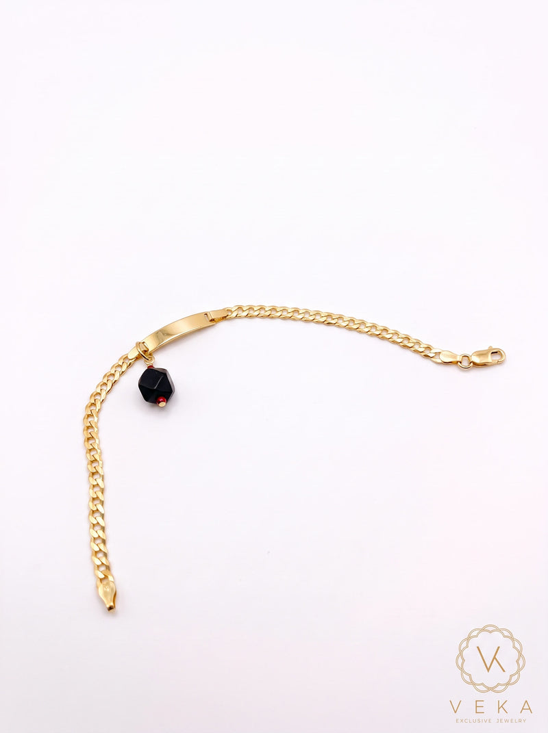 10K Solid Gold Cuban Link Baby ID Bracelet - 3mm (6")