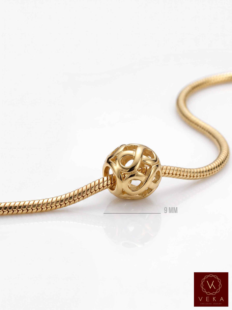 14K Gold Infinity Charm for Charm Bracelet