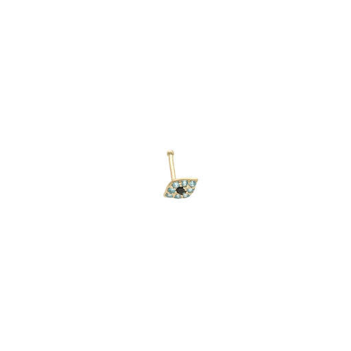 14k Gold Evil Eye Nose Piercing