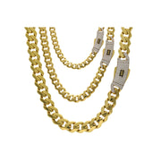 14k Gold CubanLink Chains with Zirconia Lock