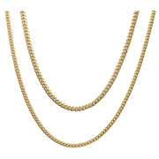 18K Solid Real Gold cuban link chains