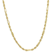 14k solid gold rope chain