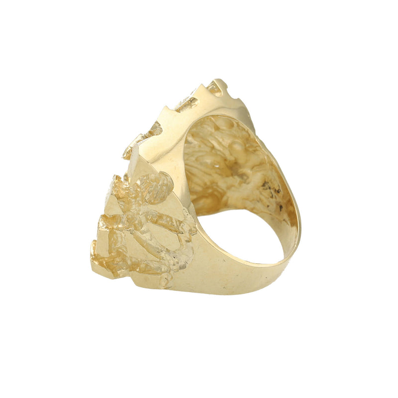 Real Solid Gold Nugget Big Ring