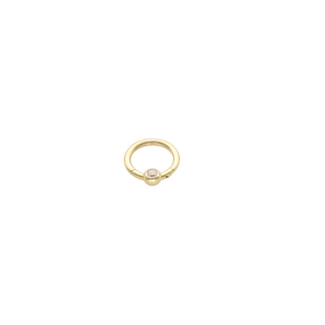 14k Gold Ring Bezel Cartilage Piercing