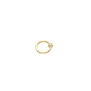 14k Gold Ring Bezel Piercing