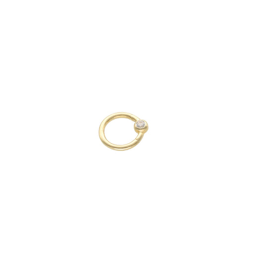 14k Gold Ring Bezel Piercing