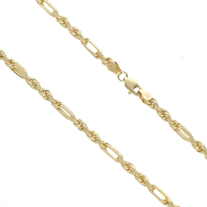 Milano rope 14k solid gold chain 