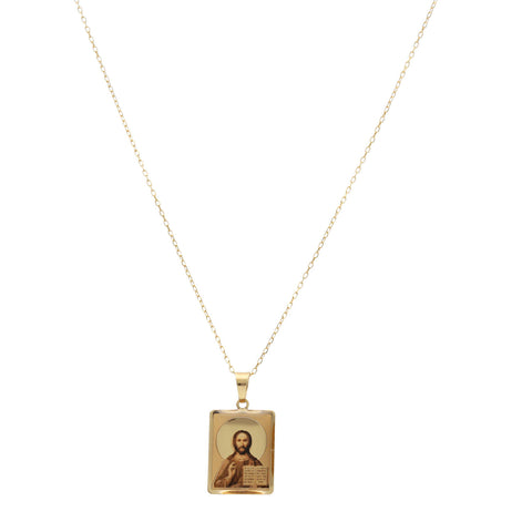 14k Gold Sacred Heart jesus necklace 
