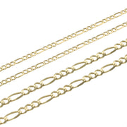 10k Solid Figaro Chain
