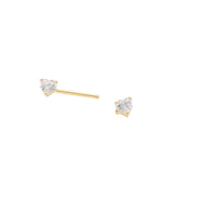 14k Gold Straight Heart Style barbell 