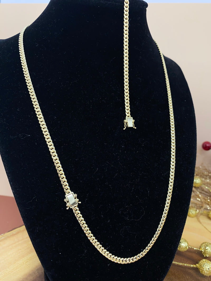 10 karat Gold Miami Cuban Link 3.5 mm Set