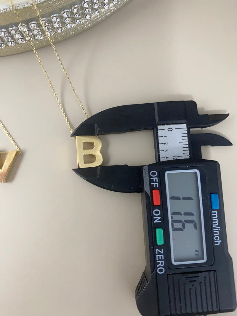 14 Karat Gold Initial Rolo Necklaces