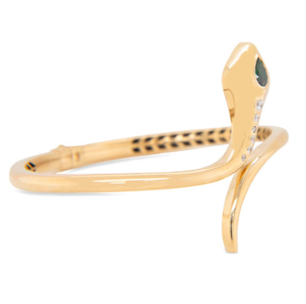 14 Karat Gold Snake Bangle
