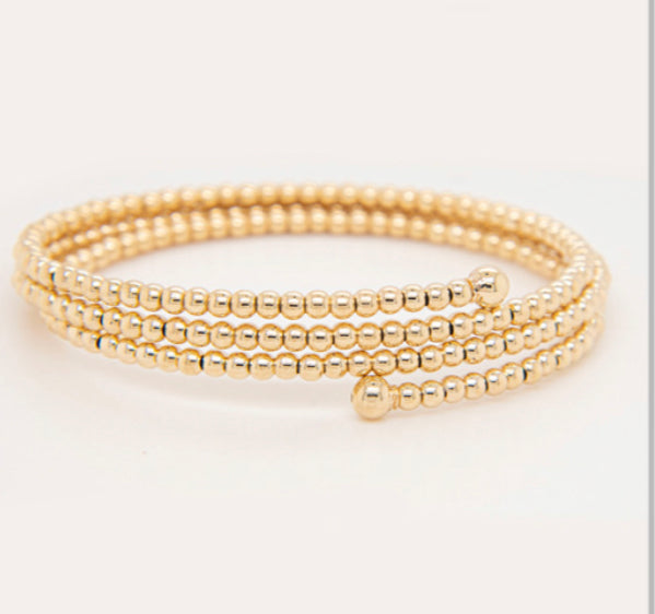 14 Karat Gold Moon Bangle
