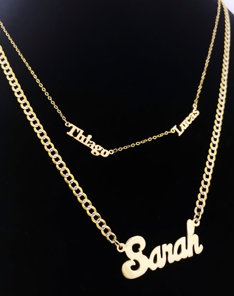 14 Karat Gold Multiple NamePlate