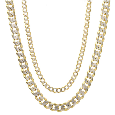 10 Karat Gold Italian Curb Pave Chains Limited Edition