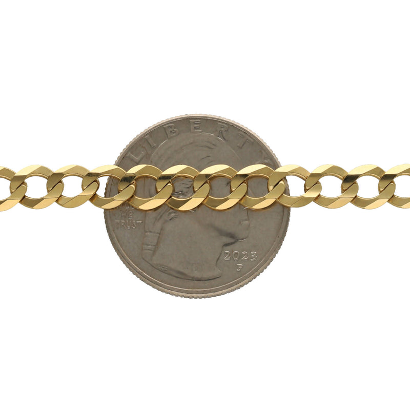 Solid 10K Gold Italian Curb Chain Necklace - Premium Jewelry 💎