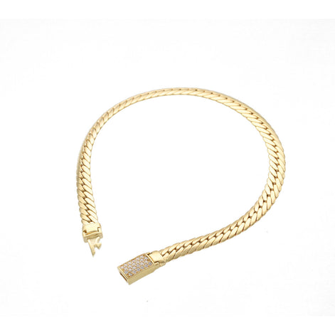 14 Karat Gold Italian Miami Bracelet