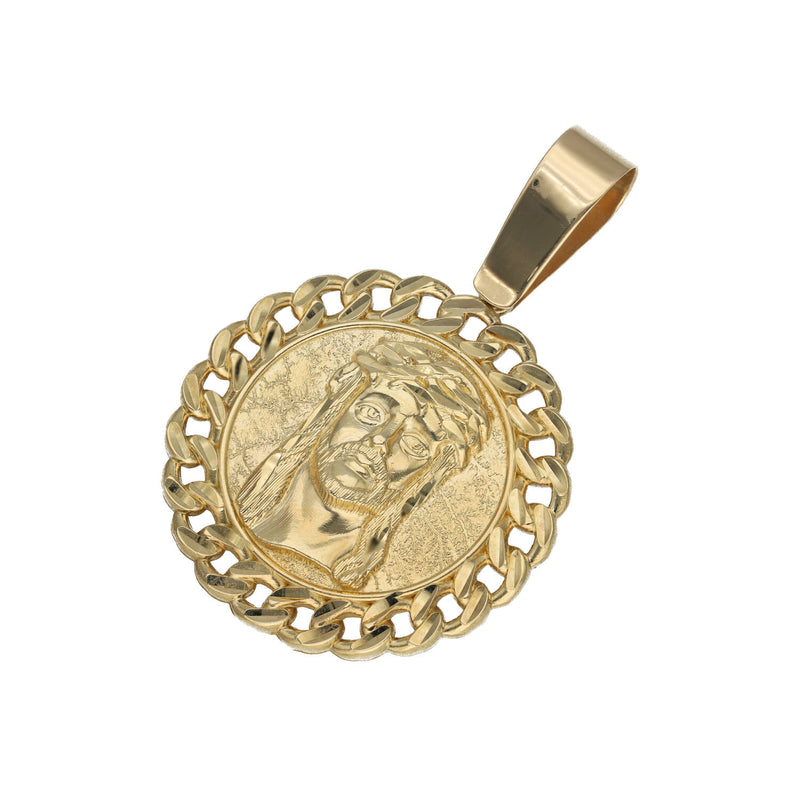 10 Karat Gold Cuban Jesus Face Medal