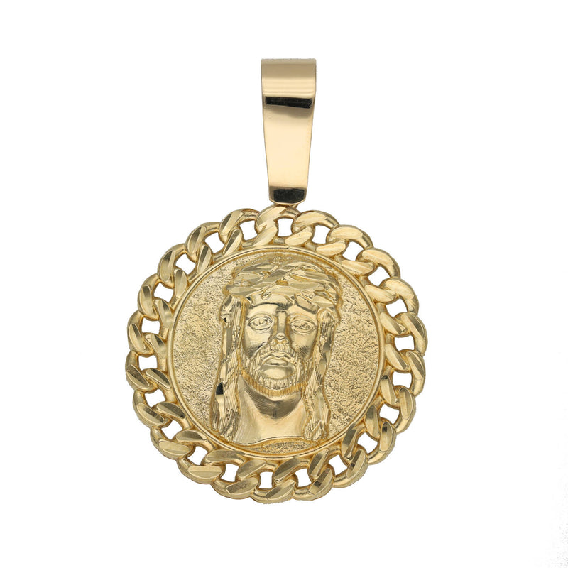 10 Karat Gold Cuban Jesus Face Medal