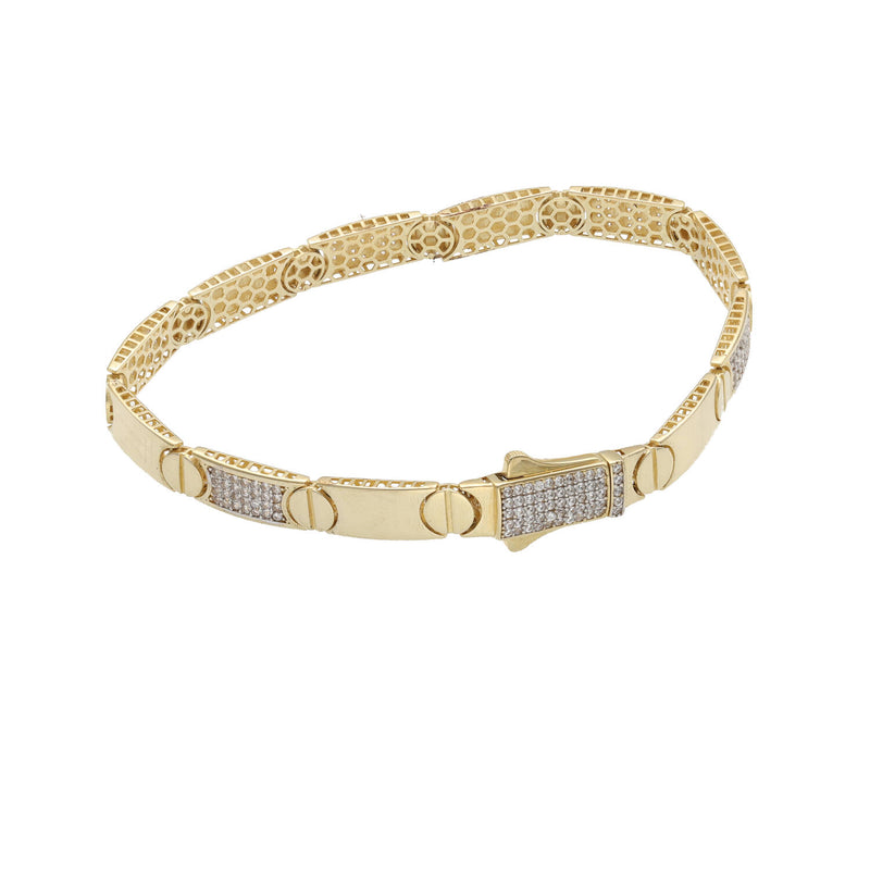 14 Karat Gold Screw Head Fancy Bracelet