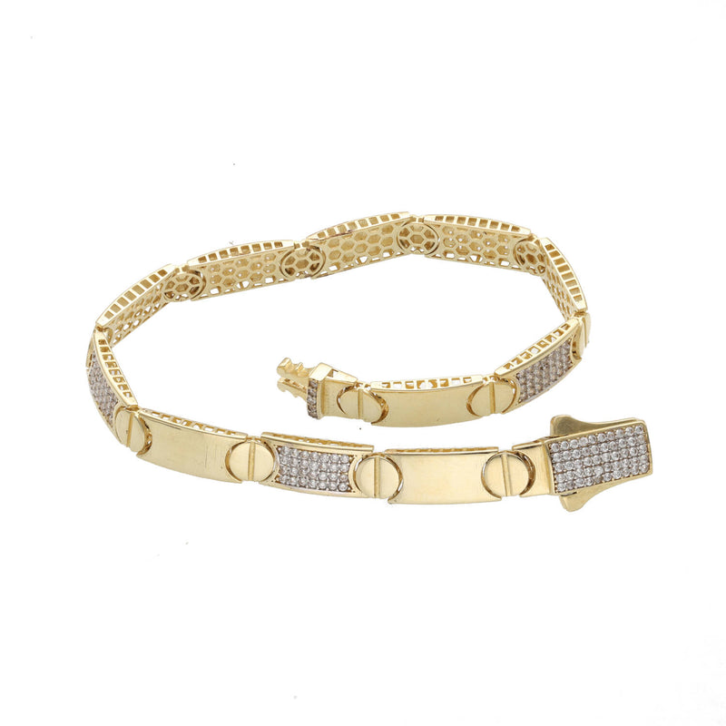 14 Karat Gold Screw Head Fancy Bracelet