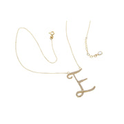 Rolo E initial Letter Necklace Chain