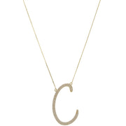 C initial Rolo Real Gold Chain