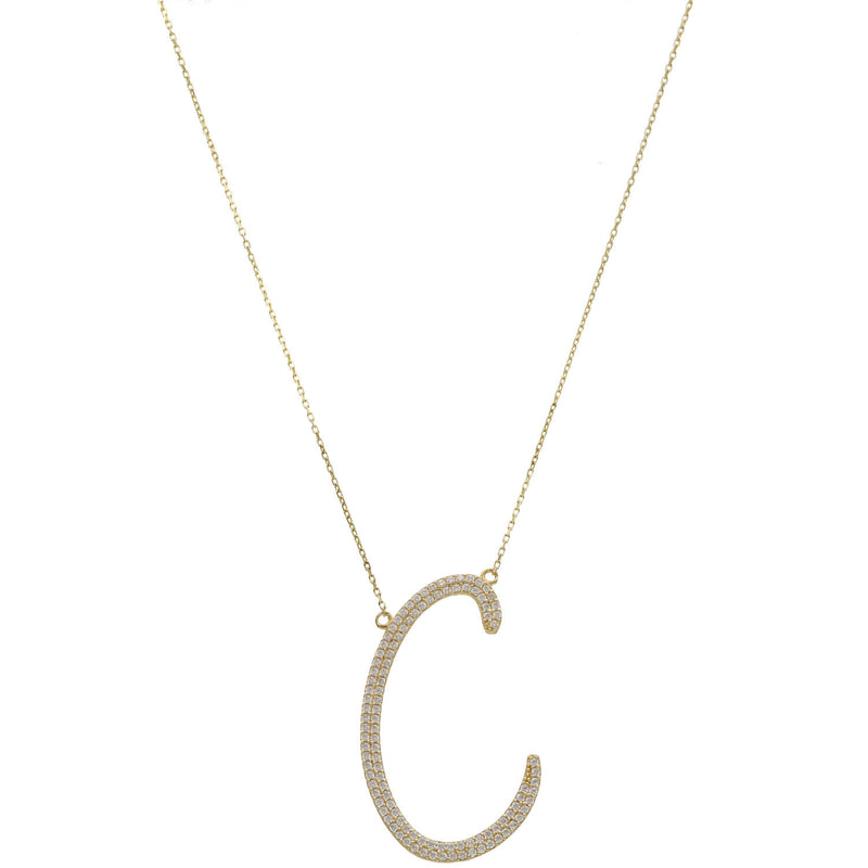 C initial Rolo Real Gold Chain