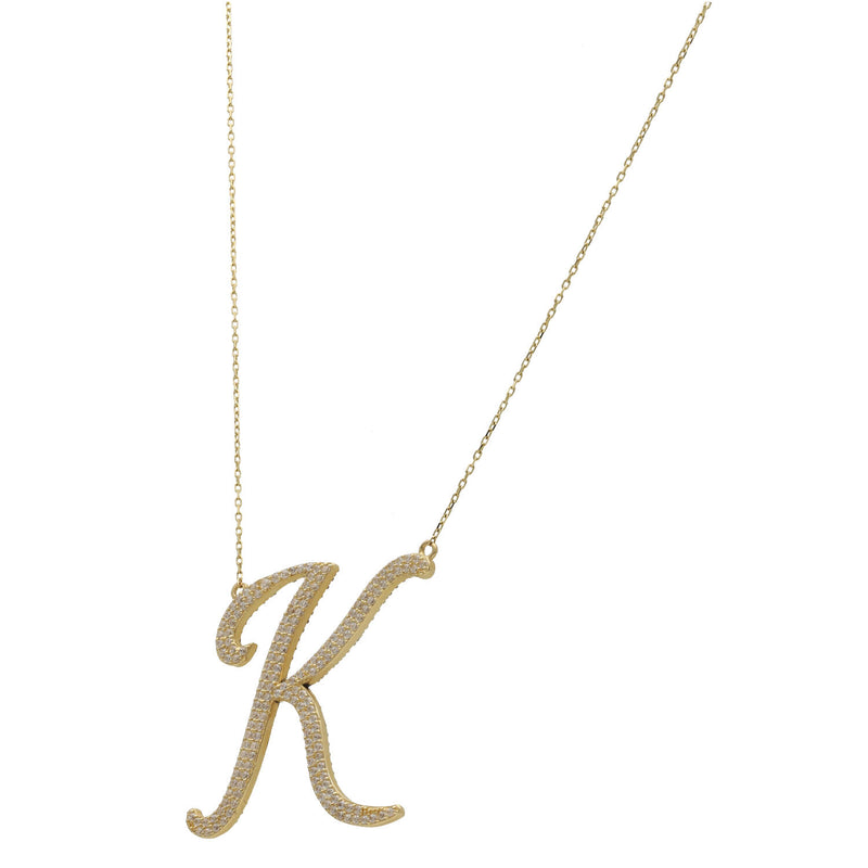 Rolo Gold Necklace Cursive K 