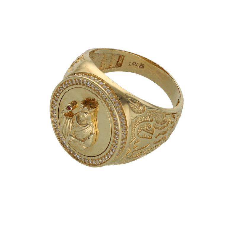 14 Karat Gold & Cz Santa Barbara Ring
