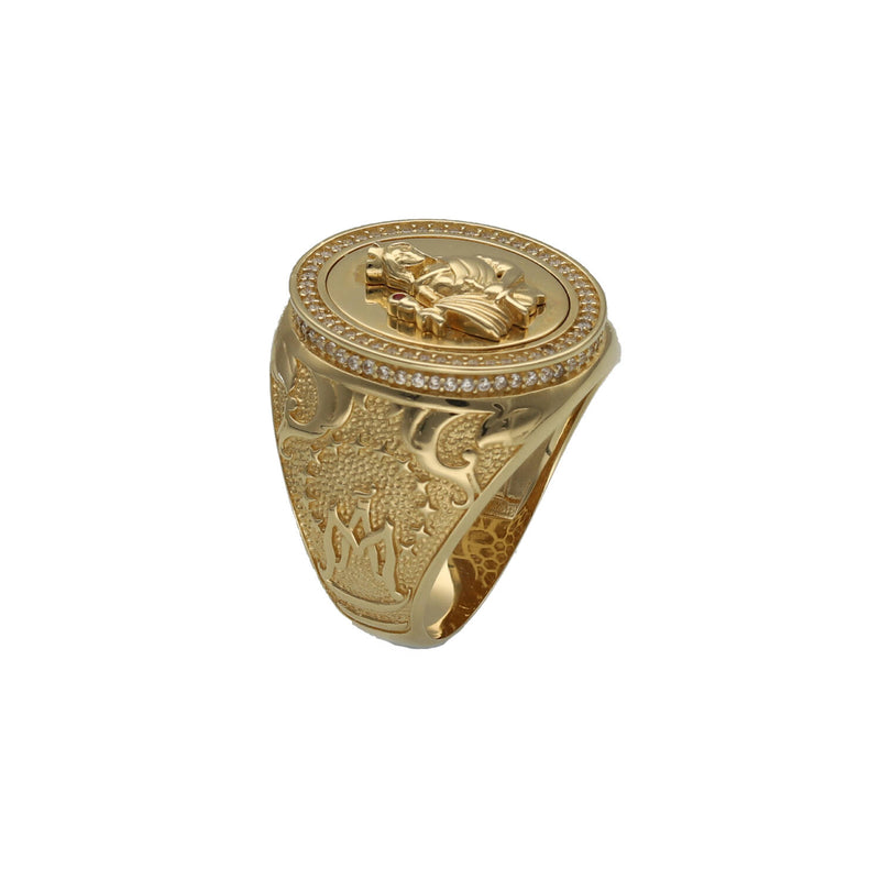 14 Karat Gold & Cz Santa Barbara Ring
