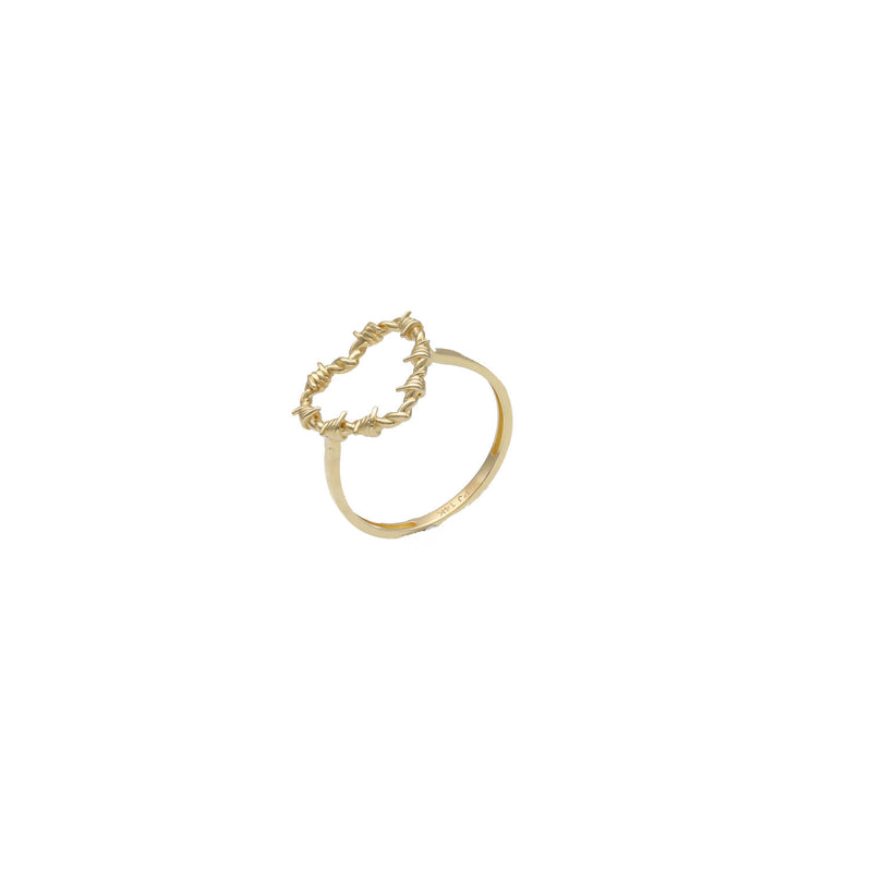 14 Karat Gold K G Heart Ring
