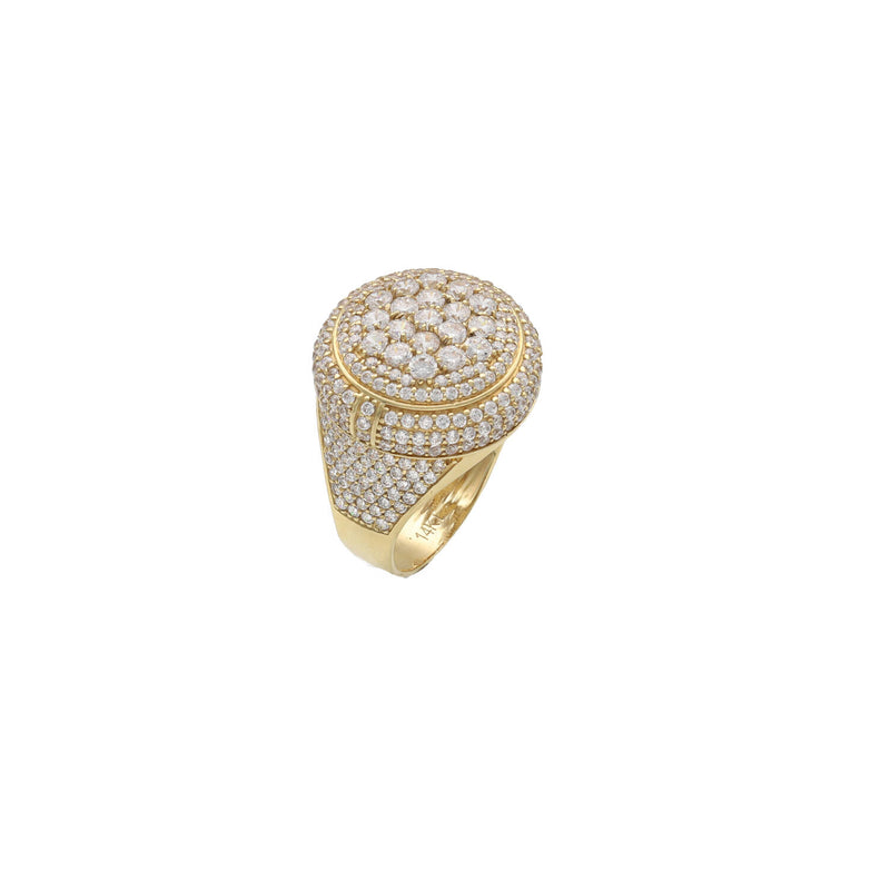 14 Karat Gold & cz Dome Men's Ring