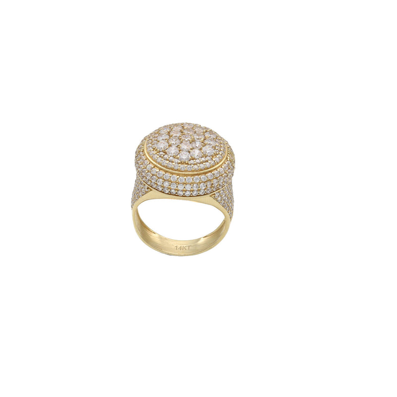14 Karat Gold & cz Dome Men's Ring