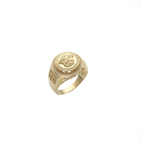 14 Karat Gold Medusa Ring