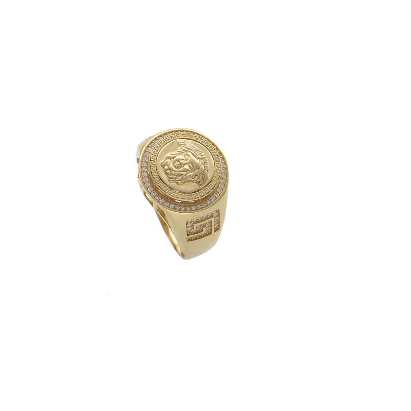 14 Karat Gold Medusa Ring