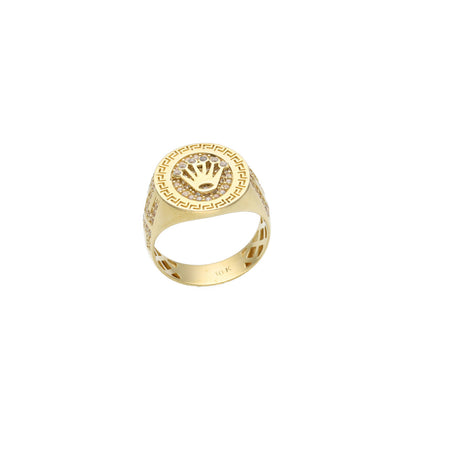 10 Karat Gold Oval Crown Ring