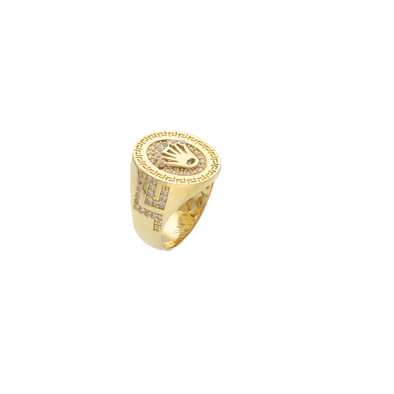 10 Karat Gold Oval Crown Ring