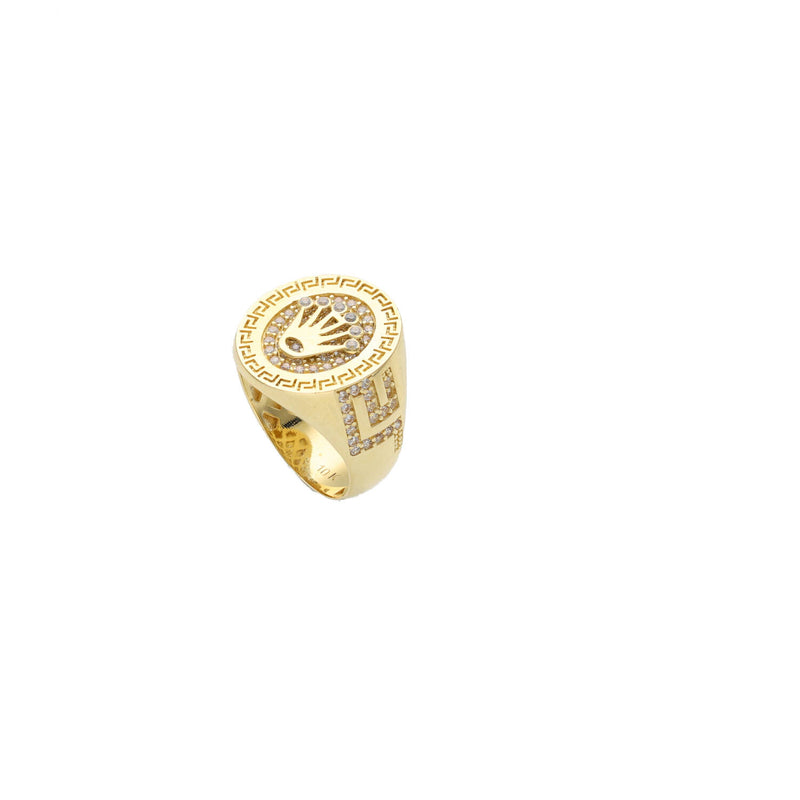 10 Karat Gold Oval Crown Ring
